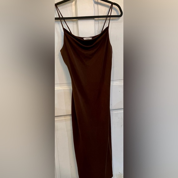 RESERVED Brown Spaghetti Strap Dress, Size S - Picture 1 of 6